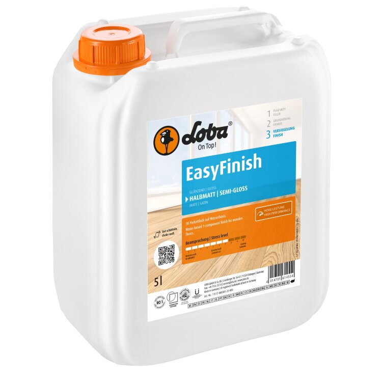 LOBA EasyFinish полуматовый паркетный лак 5 л LOBA EasyFinish полуматовый паркетный лак 5 л