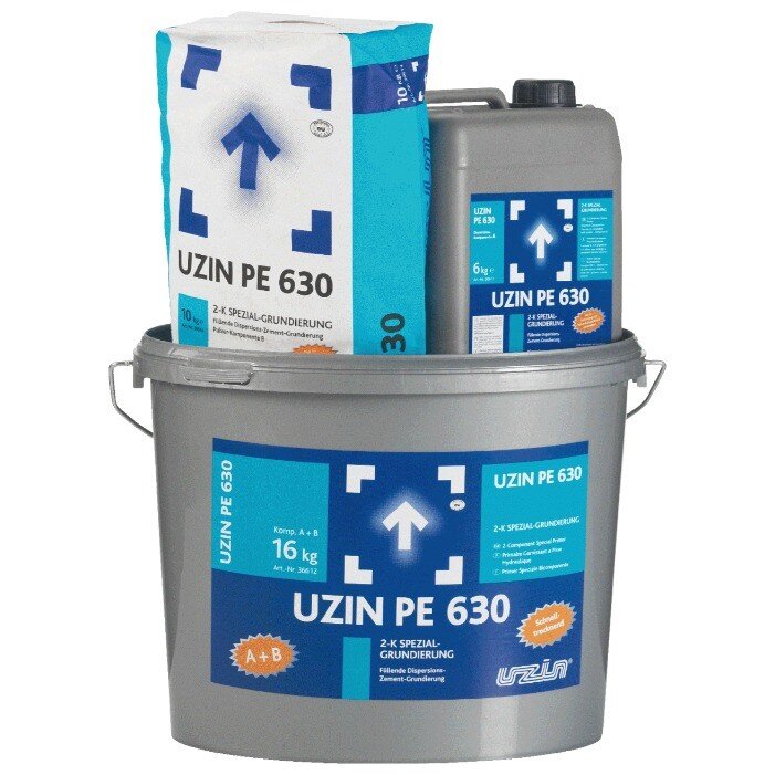 Шпаклёвка-грунтовка UZIN PE 630 16 кг